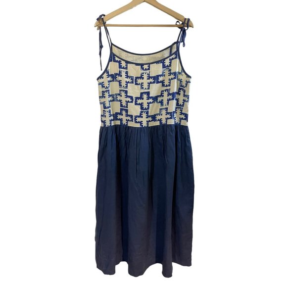 Little Tienda Australian Sustainable Indigo Printed Cotton Midi Dress - Picture 6 of 6
